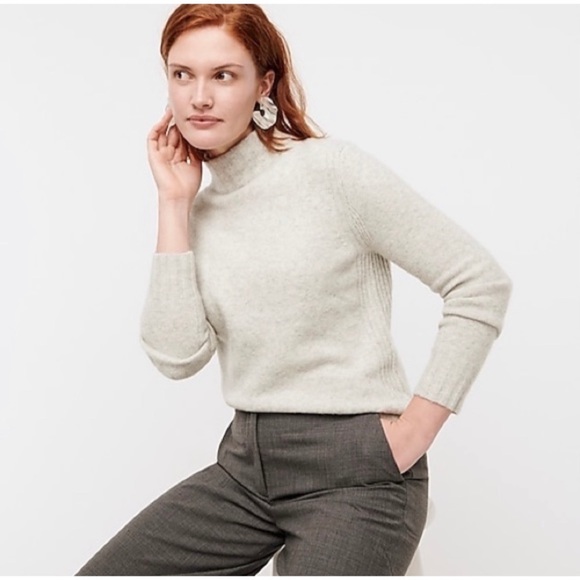 J. Crew Sweaters - J.CREW Mock Neck Sweater In Super Soft Yarn Gray